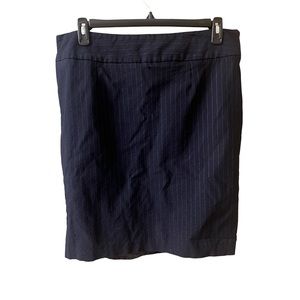 Lane Bryant Navy Pinstripe Pencil Skirt